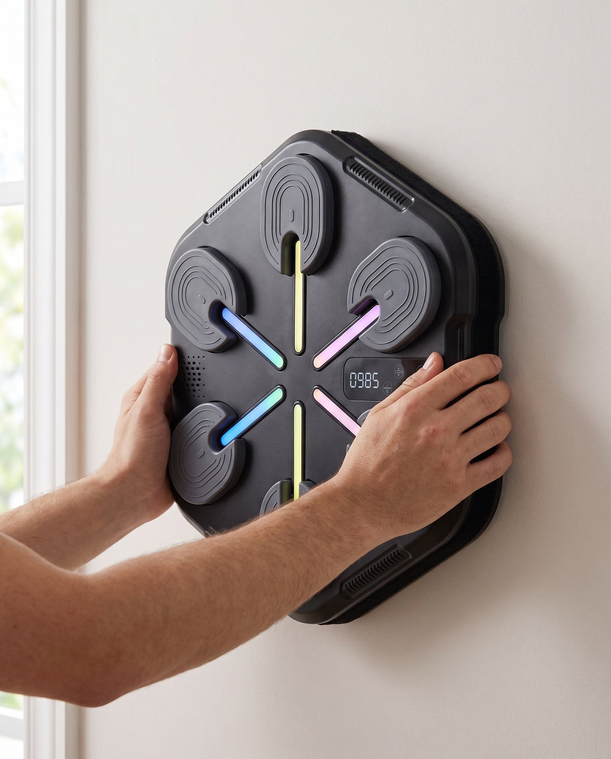 Mounting the unit with velcro strips - no drilling required